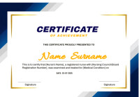 White Professional Medical Certificate  A4 template