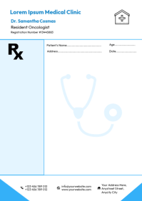 White Professional Medical Clinic A4 template