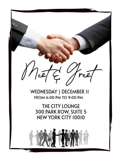 Copy of White Professional Meet & Greet Event Flyer | PosterMyWall