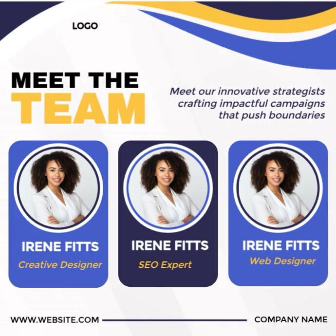 Plantilla de White Professional Meet Our Team Instagram Post | PosterMyWall