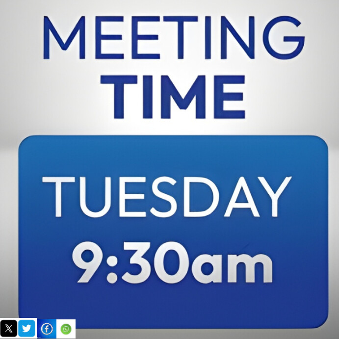 White Professional Meeting Time Instagram Post template