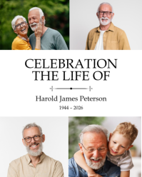 Weiß Memorial Celebration Instagram Portrait Template - Page 1