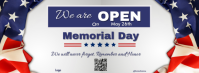 White Professional Memorial Day Announcement Facebook Cover Photo template