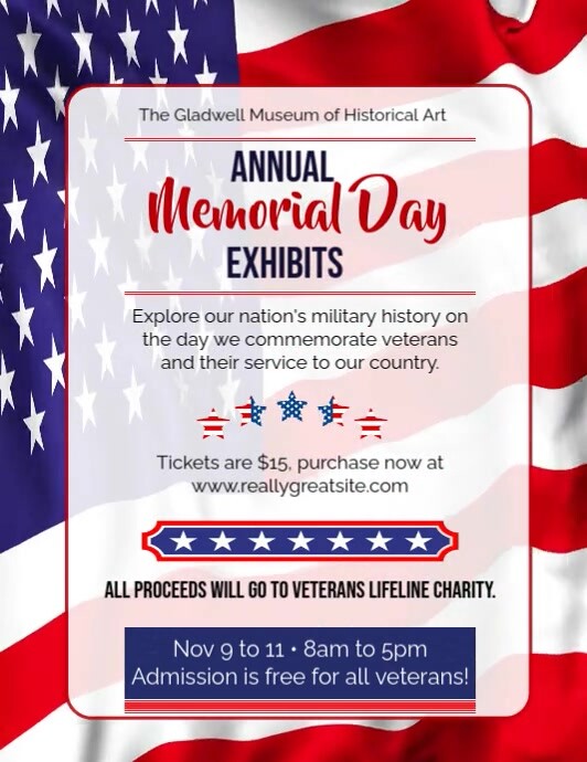 Copy of White Professional Memorial Day Celebration Flyer (us Letter ...