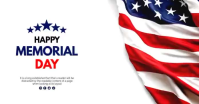White Professional Memorial Day Celebration Facebook Shared Image Video delt Facebook-billede template