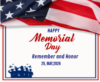 White Professional Memorial Day Celebration Medium Rectangle 中矩形广告 template