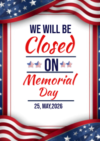 Biały Memorial Day Closure A6 Template
