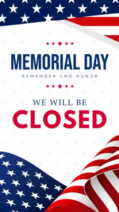 Memorial Day Closure Announcement Template | PosterMyWall