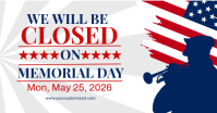 White Professional Memorial Day Closure Facebook Shared Image template