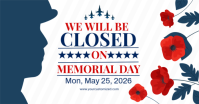 White Professional Memorial Day Closure Notice Facebook Shared Image template