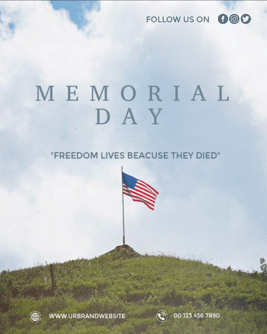 Copy of White Professional Memorial Day Flyer Instagram Portrait ...