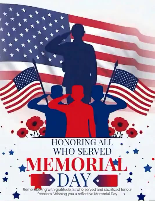 White Memorial Day Flyers Template | PosterMyWall