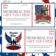 White Professional Memorial Day Gift Voucher Instagram Post template