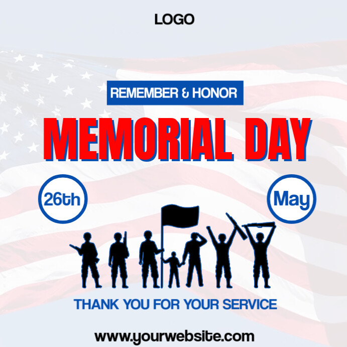 Copy of White Professional Memorial Day Instagram Post | PosterMyWall