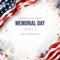 White Professional Memorial Day Instagram Post template