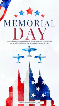 White Professional Memorial Day Instagram Story template