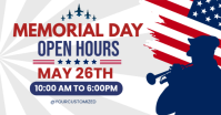 White Professional Memorial Day Open Hours Facebook Shared Image template