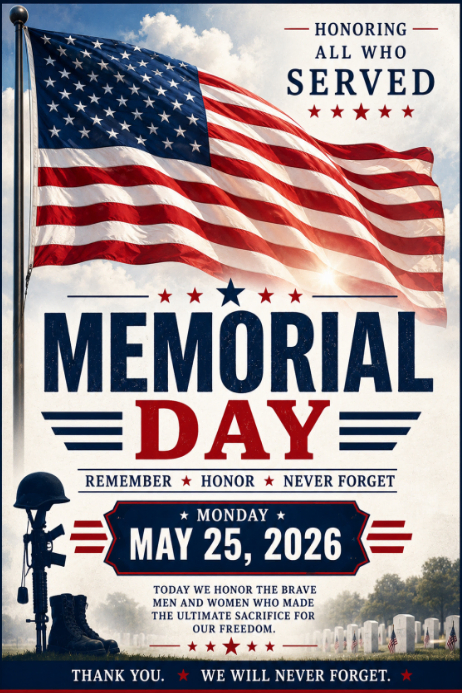 White Memorial Day Posters Template | PosterMyWall