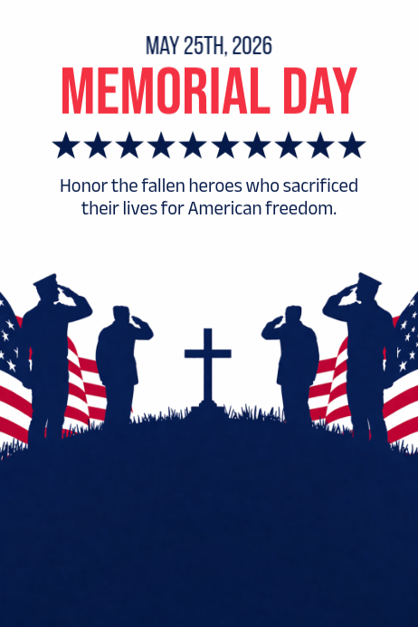 Copy of White Professional Memorial Day Poster | PosterMyWall