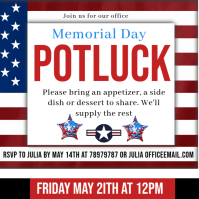 White Professional Memorial Day Potluck Instagram Post template