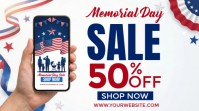 White Professional Memorial Day Sale Digital Display Ekran reklamowy (16:9) template