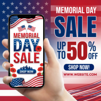 White Professional Memorial Day Sale Instagram Post template