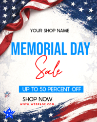 White Professional Memorial Day Sale Instagram Portrait template