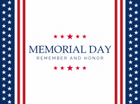 White Professional Memorial Day Yard Sign Tuinbord template