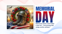 White Professional Memorial Day YouTube Thumbnail YouTube-miniature template