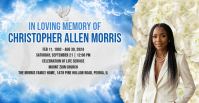 White Professional Memorial Service Facebook Event Cover template