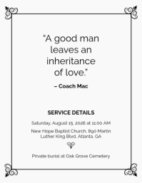 White Memorial Service ใบปลิว Template - Page 4