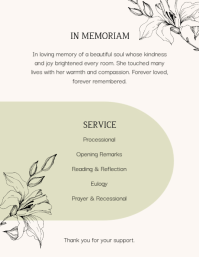 Blanc Memorial Service Flyer Template - Page 2