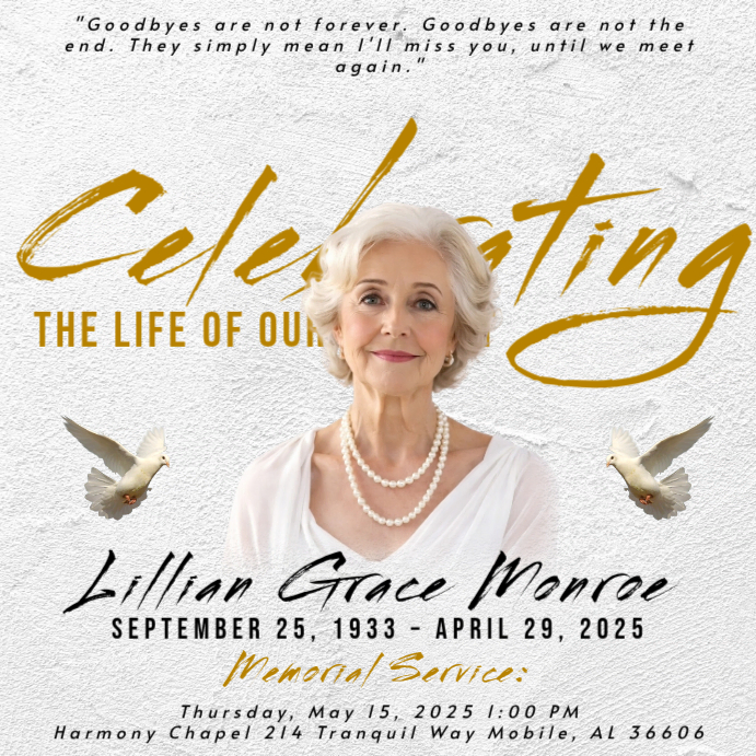 White Professional Memorial Service Instagram Post Template | PosterMyWall