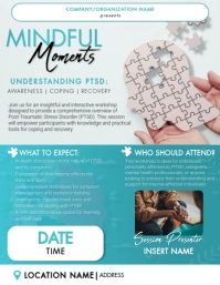 White Professional Mental Health  Flyer (us Letter) template