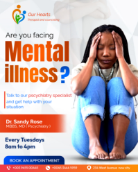 White Professional Mental Illness Health Therapist Counselor Therapy Psychologist Session Facebook A Instagram Portrait template