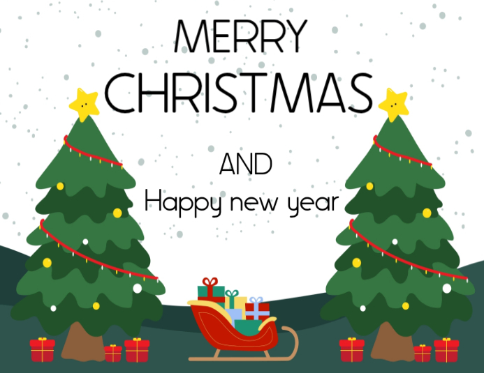 White Professional Merry Christmas And Happy New Year Flyer (us Letter ...