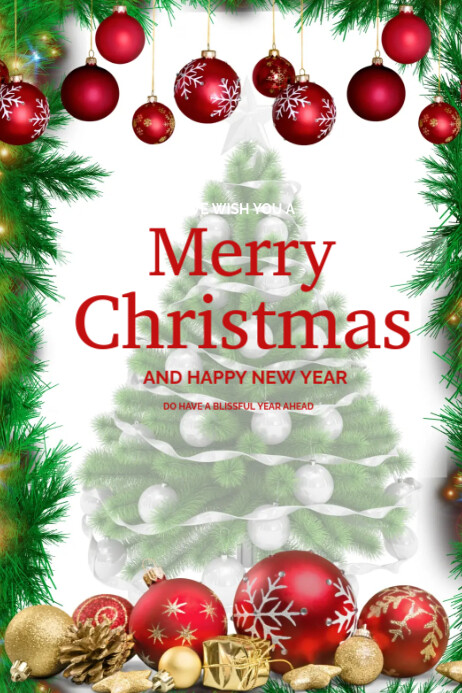 White Professional Merry Christmas Background Poster Template ...