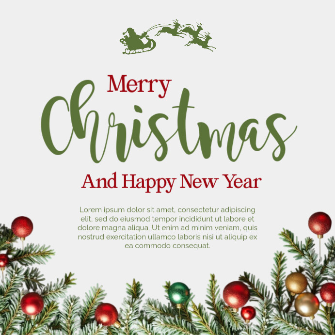 Copy of White Professional Merry Christmas Card Instagram Post ...