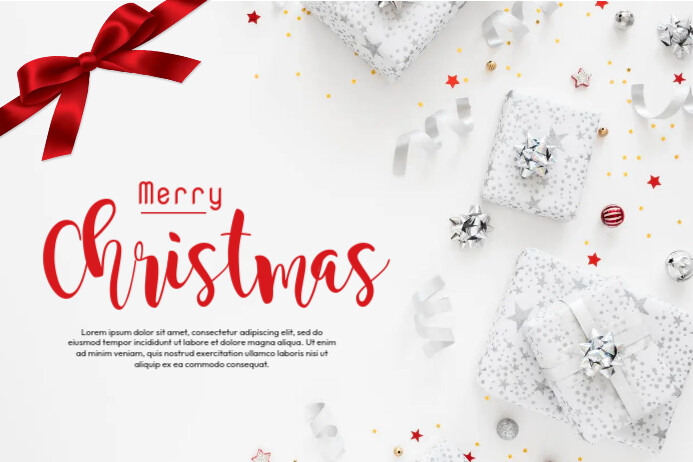 Copy of White Professional Merry Christmas Card Poster | PosterMyWall