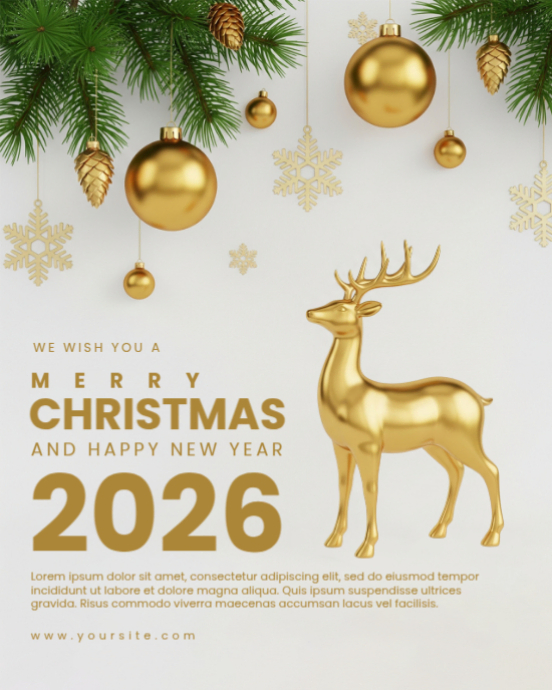 Copy of White Professional Merry Christmas Greeting Card Design for ...