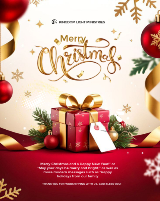 Copy of White Professional Merry Christmas Instagram Portrait ...