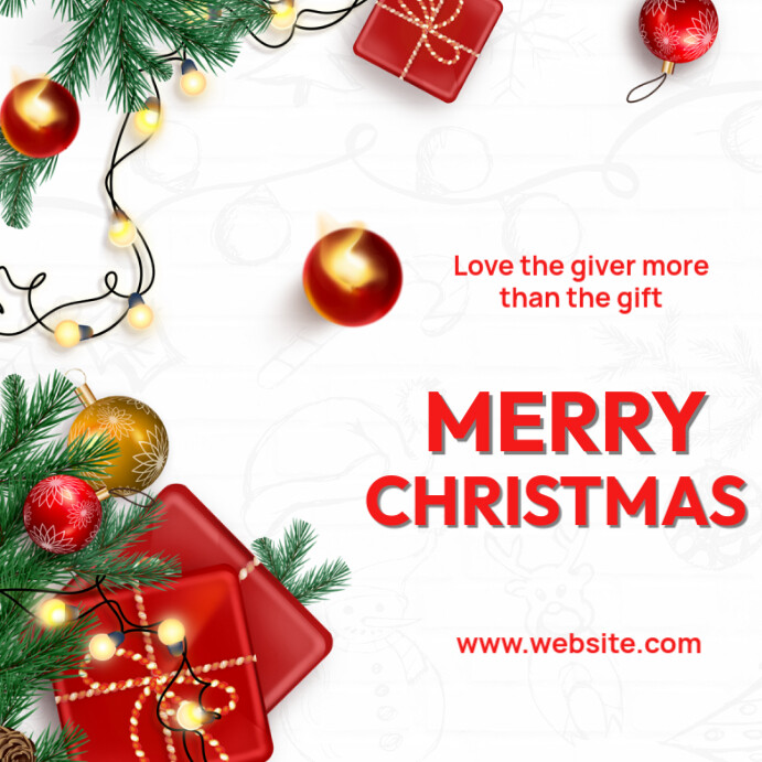 Copy of White Professional Merry Christmas Instagram Post | PosterMyWall