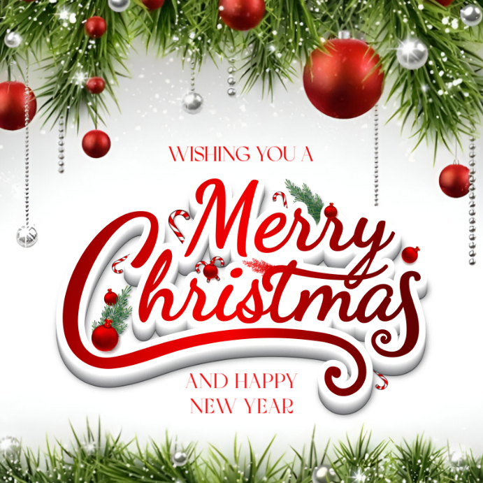 White Professional Merry Christmas Instagram Post Template | PosterMyWall