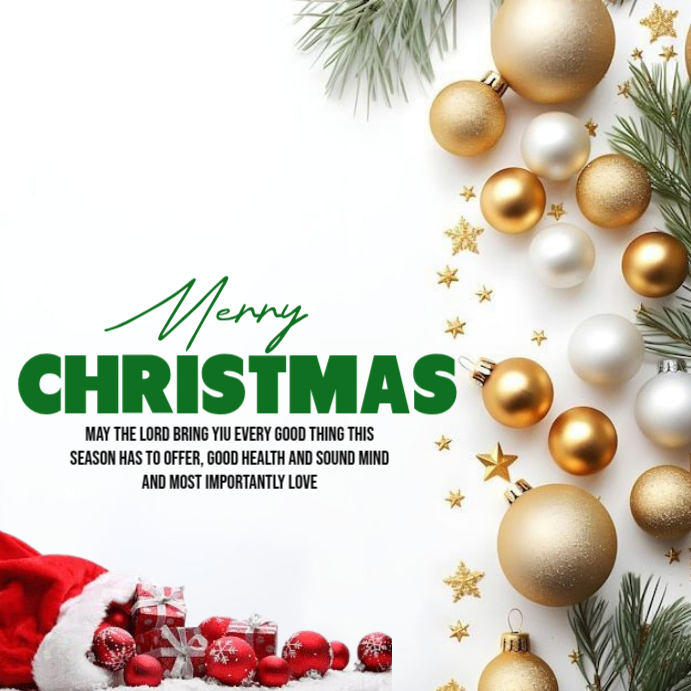White Professional Merry Christmas Instagram Post Template | PosterMyWall