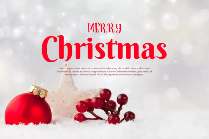 White Professional Merry Christmas Poster Template | PosterMyWall