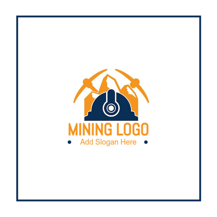 White Professional Mining Logo, Mining Logo,mining Logo Design, Mining Logo Template, Smart Mining