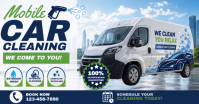 Bianco Mobile Car Cleaning Facebook-annonce Template