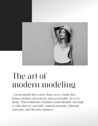 White Model Lookbook Ulotka Template - Page 2