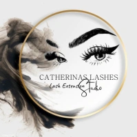 White Professional Modern Billboard Lash Extensions Studio Logo Design For Office  Logo template