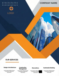 White Architecture and Construction Services Flyer Template